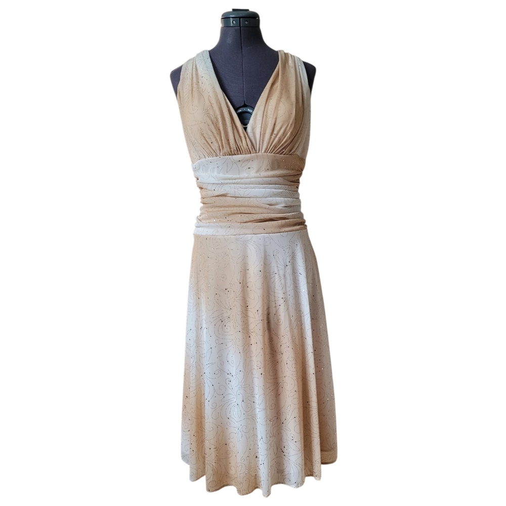 SZ12 Sparkling Frank Lyman Design Ombré Cocktail Dress Old Hollywood Gala